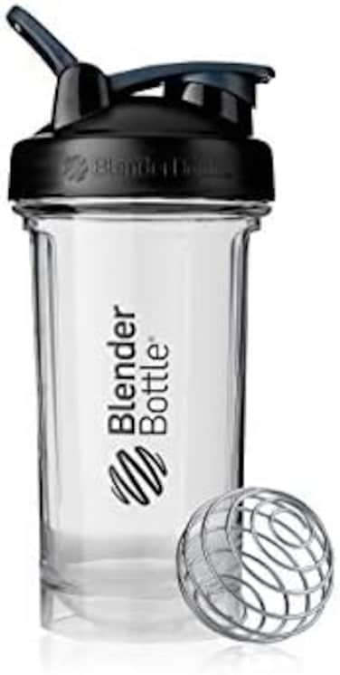 زجاجة خلط BlenderBottle من سلسلة Pro، مثالية لمشروبات البروتين ومكملات ما قبل التمرين، سعة 24 أونصة، أسود/شفاف