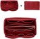 ZTUJO Purse Organizer Insert, Felt Bag organizer with zipper, HandbagTote Shaper, For Speedy Neverfull Tote, 6 Sizes, Red, Mini