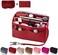 ZTUJO Purse Organizer Insert, Felt Bag organizer with zipper, HandbagTote Shaper, For Speedy Neverfull Tote, 6 Sizes, Red, Mini