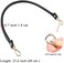 Beaulegan Purse Handle Replacement Bag Straps - Microfiber Leather - Great for Handbag, 23.6 inch Long and 0.8 inch Wide, Black with Gold Clasp, 2 PCS Black PH003slv