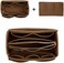ZTUJO Purse Organizer Insert, Felt Bag Organizer with Metal Zipper, HandbagTote Shaper, For Speedy Neverfull Tote, 7 Sizes (Mini, Light Coffee