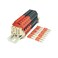Dinkle Assembly Kit DK10N Red/Black 10 Gang with Jumpers DIN Rail Terminal Blocks, 6-20 AWG, 60 Amp, 600 Volt