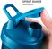 زجاجة خلط BlenderBottle Classic V2 مثالية لمشروبات البروتين ومكملات ما قبل التمرين، سعة 20 أونصة، لون أزرق محيطي