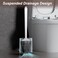 Sellemer (White- Bathroom Toilet Brush and Holder Set, Toilet Bowl Cleaner Brush with Holder for Bathroom Storage and Organisation, Carrying Solid Anti-Rust Handle Design