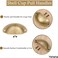 Yetaha 10pcs Cabinet Cup Pull Handle, 82x35mm Drawer Shell Pull Handles, Vintage Antique Kitchen Cupboard Pulls Furniture Knob with Screws Suitable for Handware Drawer Dresser Door, Brass