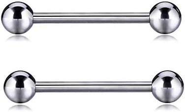 PEAKLINK G23 Titanium Barbell Rings Bars Straight Bar Body Jewelry Barbell Eyebrow Internally Threaded Tongue Piercing 12 14 16G
