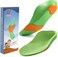 Ailaka Kids Orthotic Cushioning Arch Support Shoe Insoles, Children Pu Foam Inserts for Flat feet, Plantar Fasciitis, Feet Heel Pain Relief, Green, 5-7 M US Big Kid