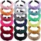 SIQUK 18 Pieces Top Knot Headband Wide Turban Headband Cloth Cross Knot Headbands for Women and Girls