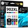 Smart Ink Compatible Ink Cartridge Replacement for HP 902XL 902 XL (Black XLC/M/Y XL 4 Pack Comboto use with Officejet 6951 6954 6956 6958 6962 6950 Officejet Pro 6968 6974 6975 6978 6960
