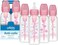 Dr. Brown's Natural Flow Anti-Colic OptionsNarrow Baby Bottles 8 oz/250 mL, with Level 1 Slow Flow, 4 Pack, Pink Floral, 0m