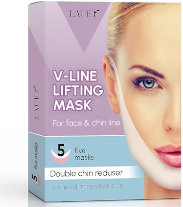LAUER COSMETIC V Shaped Slimming Face Mask Double Chin Reducer V Line Lifting Mask Neck Lift Tape Face Slimmer Patch For Firming and Tightening Skin