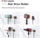 XIGOO Adhesive Hair Dryer Holder - Stick on Wall or Wall Mount Bathroom Hair Blow Dryer Rack Organizer Compatible with Dyson Supersonic Hair Dryers (Gold