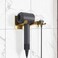 XIGOO Adhesive Hair Dryer Holder - Stick on Wall or Wall Mount Bathroom Hair Blow Dryer Rack Organizer Compatible with Dyson Supersonic Hair Dryers (Gold