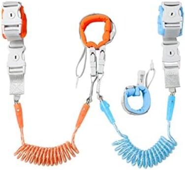 Dr.Meter [Upgrade] Anti Lost Wrist Link, Dr. meter 2 in 1 Toddlers Safety Wristband Leash with KeyLock, Kids Anti Lost Walking Harness Rope for Babies, Dual Length 6.56ft