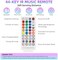 RGBZONE RGB LED Controller APP Music Sync and 40-Keys IR Remote Control for 5V/12V/24V 4 PIN SMD 5050 3528 RGB LED Strip Lights, Bluetooth Connection