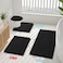Smiry Luxury Chenille Bathroom Rugs 24x16, Extra Soft and Absorbent Shaggy Bath Mat, Machine Washable, Non-Slip Plush Carpet Runner for Tub, Shower, and Floor, Home Decor Accessories, Black