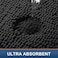Smiry Luxury Chenille Bathroom Rugs 24x16, Extra Soft and Absorbent Shaggy Bath Mat, Machine Washable, Non-Slip Plush Carpet Runner for Tub, Shower, and Floor, Home Decor Accessories, Black