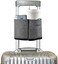 riemot Luggage Travel Cup Holder Free Hand Drink Carrier - Hold Two Coffee Mugs - Fits Roll on Suitcase Handles - Gifts for Flight Attendants Travelers Accessories Grey, 1. HookLoop: Grey, Luggage