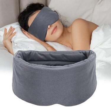 SySrion Sleep Mask - Ultra Soft Comfortable Sleeping Mask for for Home Sleep Travel Shift Work, Nose Pad Designed Light Blocking Eye Blinder, Fully Adjustable Strap and Skin Friendly