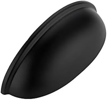 Ravinte 15 Pack 3" Drawer Pulls Flat Black Cabinet Cup Pulls Kitchen Hardware Cabinet Handles Drawer Handles Knobs 3 inch Hole Center