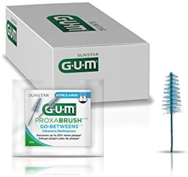 عبوات إعادة تعبئة فرشاة الأسنان العريضة GUM Proxabrush Go-Betweens، رقم المنتج 614، عينات احترافية، عبوتان لكل عبوة، 18 عبوة