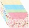 Tongcloud 10 pcs Style Floral Printed A4 Paper Document File Folder Poly Envelopes Document Organizer Booklet File Paper Folders with Snap Button 4 Color (4 Color, A4