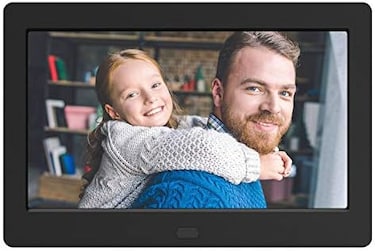 Atatat Digital Photo Frame with IPS Screen - Digital Picture Frame with 1080P Video Music Photo Auto Rotate Slide Show Remote Control Calendar Time1280x800 16:9 (7 Inch Black