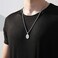 P. BLAKE Oval Saint Christopher/Michael/Joseph/Jude/Virgin Mary/Joseph/Francis/Patrick/Anthony/Benedict/Thomas Necklace for Men Women, Stainless Steel Catholic Patron Pendant with Chain 24 Inches