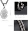 P. BLAKE Oval Saint Christopher/Michael/Joseph/Jude/Virgin Mary/Joseph/Francis/Patrick/Anthony/Benedict/Thomas Necklace for Men Women, Stainless Steel Catholic Patron Pendant with Chain 24 Inches