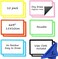 Navy Penguin Dry Erase Magnets Set - 12 Pack - 6x4" Whiteboard Magnetic Planning Pads Labels - Small White Board Magnet Strips Name Tags for Home, Office and Classroom
