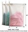 TENRAI Delicates Laundry Bags, Bra Fine Mesh Wash Bag for Underwear, Lingerie, Bra, Pantyhose, Socks, Use YKK Zipper, Have Hanger Loops, Small Openings (White, 3 Small, CQS