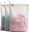 TENRAI Delicates Laundry Bags, Bra Fine Mesh Wash Bag for Underwear, Lingerie, Bra, Pantyhose, Socks, Use YKK Zipper, Have Hanger Loops, Small Openings (White, 3 Small, CQS