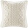 DOKOT Decorative Knit Throw Pillow Cover Chiristmas Farmhouse Sweater Square Warm Cushion Cover for Couch, Bed, Home Accent Decor (Cream, (18x18 inches(45x45cm