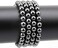 LPBeads 100PCS 8mm Natural Hematite Beads Gemstone Round Loose Beads for Jewelry Making with Crystal Stretch Cord