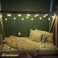 Anordsem 2 Pack Cotton Balls String Lights, Battery Operated 10 LED Hanging Lights for Bedroom, L: 2.15M/6.56ft Warm White Snowball Fairy Lights for Indoor Room, Party, Wedding, Christmas Decor
