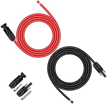 كابل تمديد ألواح الطاقة الشمسية من iGreely بطول 10 أقدام وقطر 10AWG (6 مم²) مع موصل ذكر-أنثى لألواح الطاقة الشمسية ومحطات الطاقة