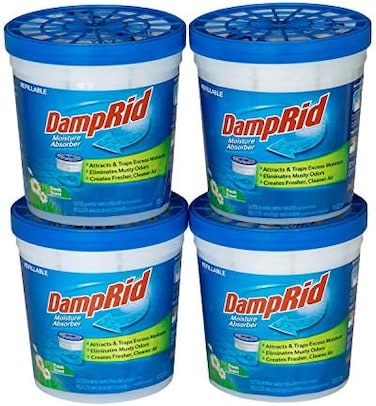 DAMPRID DR Moist ABS 10.5OZ Fresh Scent 4PK - SIOC Moisture Absorber, 4 Pack, Blue, 10 Ounces