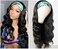 catti Body Wave Headband Wig Human Hair for Black Women Glueless None Lace Front Wigs Human Hair 9A Brizilian Virgin Hair Machine Made Headband Wigs Human Hair 150% Density (22" Headband wigs