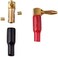 HRLORKC 10pcs Right Angle Speaker Plugs 4mm/0.16" 90 Degree Speaker Connector Right Angle Banana Plugs for Speaker Wire (Red and Black