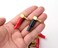 HRLORKC 10pcs Right Angle Speaker Plugs 4mm/0.16" 90 Degree Speaker Connector Right Angle Banana Plugs for Speaker Wire (Red and Black