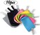 HRLORKC 10 Pack Neoprene Water Bottle Sleeve 12 oz - 18 oz Bottle Cozy Insulated Glass Water Bottle Cover (Multi-Color