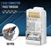 موصلات JODROAD RJ45 Cat6 Cat 6A المحمية - موصل تمرير مطلي بالذهب ثلاثي الأطراف 8P8C، مقابس معيارية لكابلات إيثرنت مجدولة FTP/STP، سلك صلب - 50 قطعة/عبوة