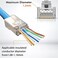 موصلات JODROAD RJ45 Cat6 Cat 6A المحمية - موصل تمرير مطلي بالذهب ثلاثي الأطراف 8P8C، مقابس معيارية لكابلات إيثرنت مجدولة FTP/STP، سلك صلب - 50 قطعة/عبوة