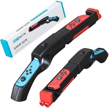 Skywin Gun Controller for N-Switch JoyCons - Compatible with Nintendo Switch Gun Shooting Games