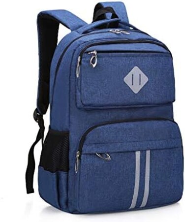 HOPYOCK Boys School Bags for Girls, Multi-Pocket School Bag with Reflective Design, Waterproof School Bags for Children