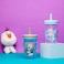 Zak Designs Disney Frozen II Movie Kelso Tumbler Set, Leak-Proof Screw-On Lid with Straw, Made of Durable Plastic and Silicone, Perfect Bundle for Kids (Frozen 2 Olaf, 15 oz, BPA-Free, 2pc Set