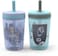 Zak Designs Disney Frozen II Movie Kelso Tumbler Set, Leak-Proof Screw-On Lid with Straw, Made of Durable Plastic and Silicone, Perfect Bundle for Kids (Frozen 2 Olaf, 15 oz, BPA-Free, 2pc Set