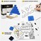 Magicfly Double-Sided Small White Board for Classroom, 9 x 12 Inches Dry Erase Lap Boards, Bulk Pack of 16 Mini White Board for Student, Teachers, Office, with 16 Pens, 16 Erasers16 Pen Clips