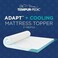 Tempur-Pedic Tempur-AdaptCooling 3-Inch Queen Mattress Topper Medium Luxury Premium Foam, Washable Cover, Topper,White