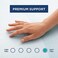 Tempur-Pedic Tempur-AdaptCooling 3-Inch Queen Mattress Topper Medium Luxury Premium Foam, Washable Cover, Topper,White
